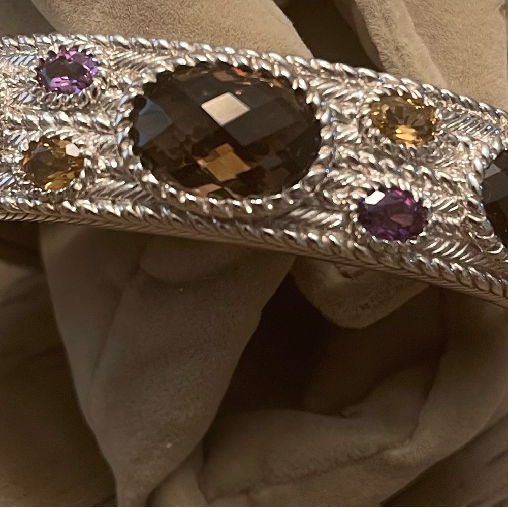 Judith Ripka Sterling bracelet with gemstones